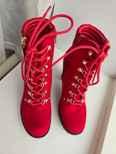Guess Red Suede Boots