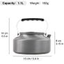 1.1 L camping kettle. Hiking kettle. Picnic kettle. Lightweight. Image 2