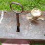 Large 11" x 6" Original Georgian Front Door Lock with Drop Handle (works well) Image 6