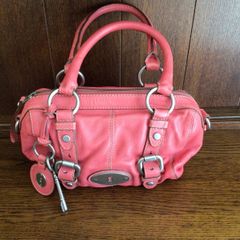 Pink Leather Fossil Handbag