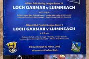 2015 Wexford v Limerick - GAA Allianz Hurling &amp; Football League Programme