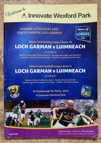2015 Wexford v Limerick - GAA Allianz Hurling & Football League Programme