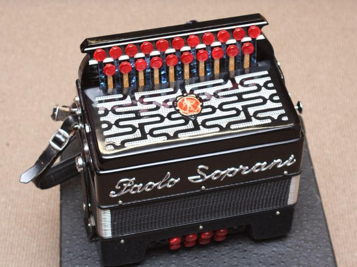 Paolo Soprani Saltarella T/2 Diatonic Button Accordion Top Condition