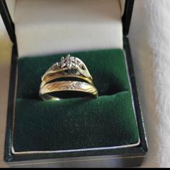 Engagement and wedding rings