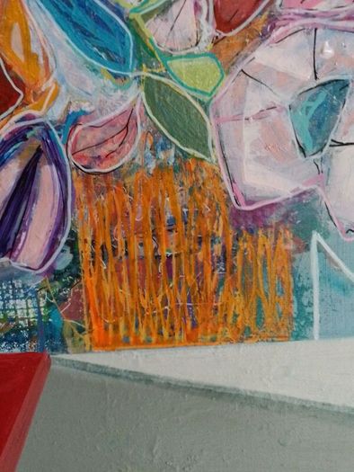 Original Abstract Painting Original Floral Painting Framed Floral Art New Original Irish Abstract Painting by Artist