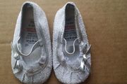 Brand new F&amp;F silver glitter little girl flats age 6-12 months Postage included