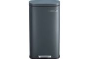 Trash can 30 L smoke grey trash can for the kitchen, 30 L waste bin with pedal, pedal bin with plastic inner bucket, hinged lid, softclose, odour-proof and hygienic, smoke grey