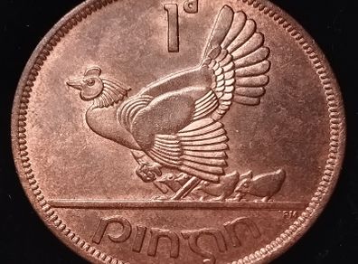 #472 - Ireland - 1952 - One Penny - KM.11 - UNC