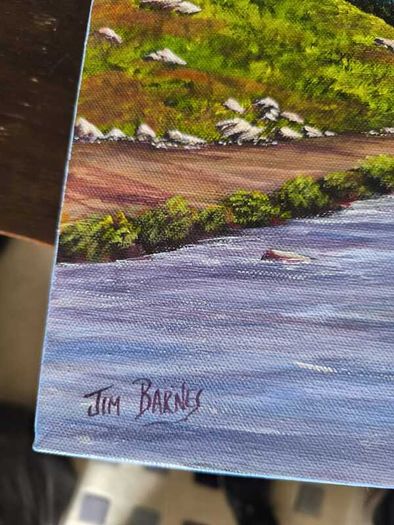 Jim Barnes original canvas landscape painting