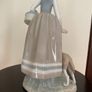 Nao by Lladro - Girl Holding Basket with Dog (RARE ITEM) Image 4