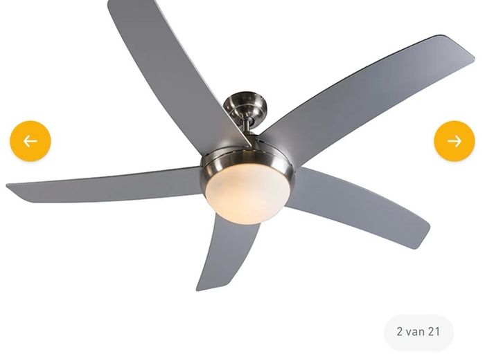 Qazqa Cool 52 ceiling fan silver, with light and remote