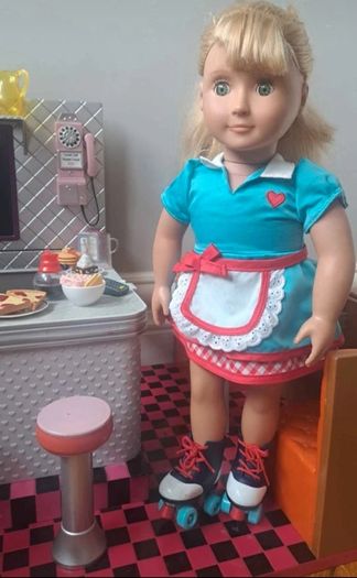 Our Generation American Diner with Doll, Food and Accessories