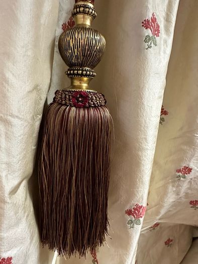 Very Large Stunning Single Silk Interlined Curtain 60"/153cm x 95"/241cm drop