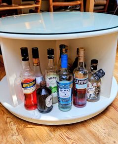 Glass Top Coffee Table with Casters
