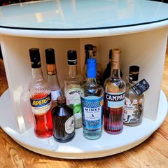 Glass Top Coffee Table with Casters