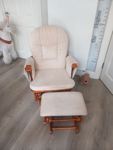 babylo nursery chair and footstool