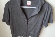 Grey Only Cropped Zip-Up