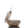 Handcrafted Smoked Crystal Cockatoo Sculpture, Elegant Geode Base Home Decor, Unique Art Collectible Gift Image 5