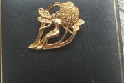 "Forest Fairy" vintage Art Nouveau-style brooch.