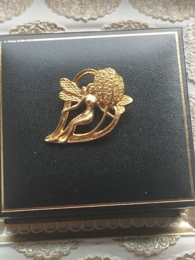 "Forest Fairy" vintage Art Nouveau-style brooch.