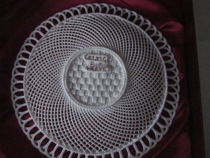 Celtic Weave China Basket Boxed  Unused/New