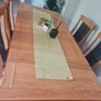 kitchen wooden table extendable in VGC with leather chairs Image 10