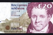 1996 Ireland IR20 Daniel O Connell Banknote Series C. Note issued 15/05/96. Serial number BBGB842243