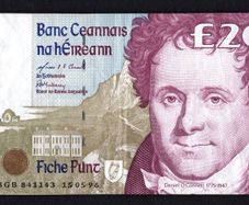 1996 Ireland IR20 Daniel O Connell Banknote Series C. Note issued 15/05/96. Serial number BBGB842243