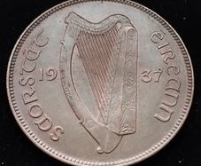 [#2644] - Ireland 1937 | Irish 1d | Irish 1 Penny | KM.3