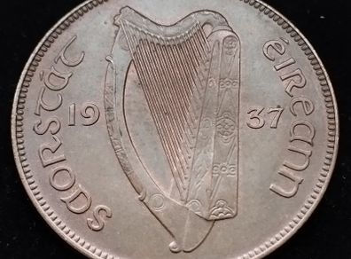 [#2644] - Ireland 1937 | Irish 1d | Irish 1 Penny | KM.3