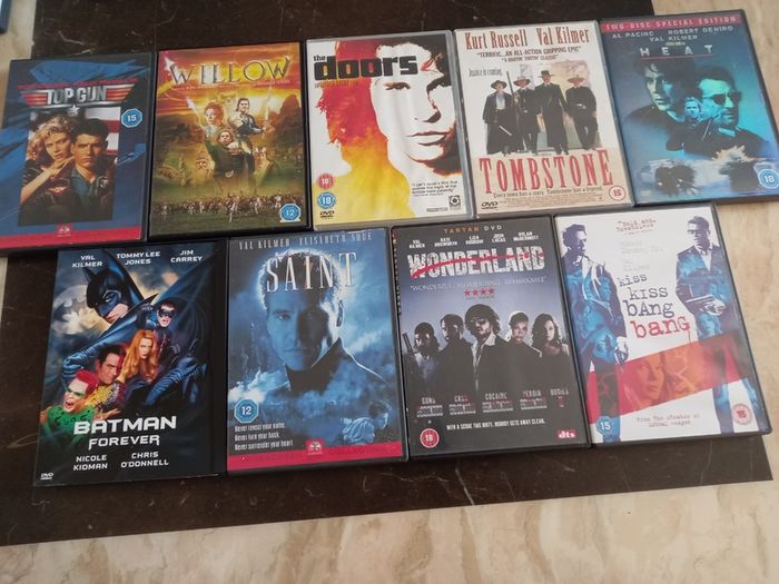 Val Kilmer DVD Collection Bundle Top Gun The Doors Willow Tombstone The Saint