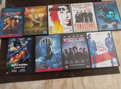 Val Kilmer DVD Collection Bundle Top Gun The Doors Willow Tombstone The Saint
