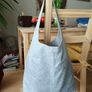 Grey Leather Tote Bag Image 2