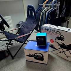 Complete Steering Wheel & Racing Sim Chair Setup for PlayStation 4/5 & PC (Logitech G29 wheel + Original Playseat Chair) - Updated photos