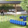 Dog Agility Set 11-piece Agility Equipment for Dogs with 2 Tunnels Adjustable Height Jump Ring & Hurdles Weave Pole Image 5
