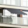 KESSER clamp awning with hand crank 3mtr, balcony awning without drilling, UV-resistant, height-adjustable, water-repellent, sun protection, patio roofing, easy installation Image 5