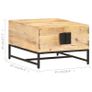 Coffee Table 67x67x45 cm Solid Mango Wood Image 7