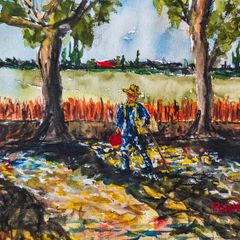 the painter day out watercolour
