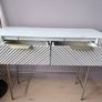 LIKE-NEW Light Grey Valencia Solid Mango Wood Console / Dressing Table Image 8
