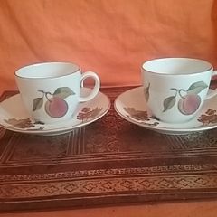 Royal Worcester Evesham coffee cups & saucers