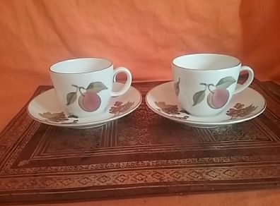 Royal Worcester Evesham coffee cups & saucers