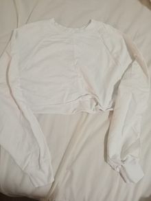 White long sleeve crop top