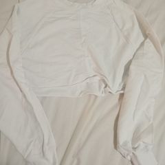 White long sleeve crop top