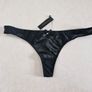 Ann Summers Ebony Set Bra 34F Thong s.10/38 Black Satin and Lace Image 10