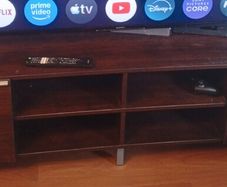 Solid wood TV stand for up to 65 inch TV as new