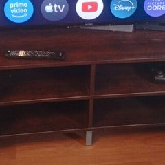 Solid wood TV stand for up to 65 inch TV as new
