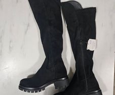 Tamaris knee high block heel suede boots RRP 90 euro new & boxed