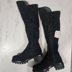 Tamaris knee high block heel suede boots RRP 90 euro new & boxed