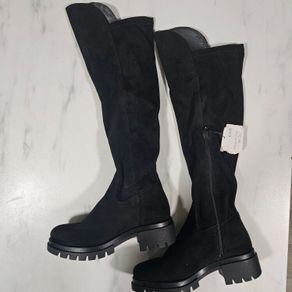 Tamaris knee high block heel suede boots RRP 90 euro new & boxed