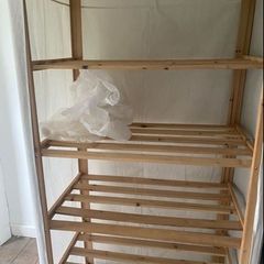 Canvas covered shelf unit